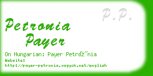 petronia payer business card
